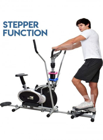 5-In-1 Exercise Bike With Twister, Stepper And Dumbbells 98x70x33cm