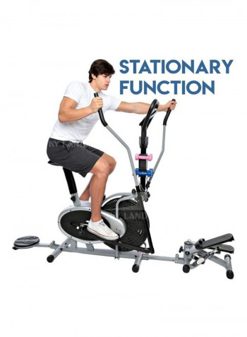 5-In-1 Exercise Bike With Twister, Stepper And Dumbbells 98x70x33cm