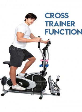 5-In-1 Exercise Bike With Twister, Stepper And Dumbbells 98x70x33cm