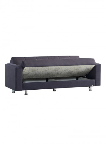 Zeus Sofa Bed With Storage And Two Cushions Grey