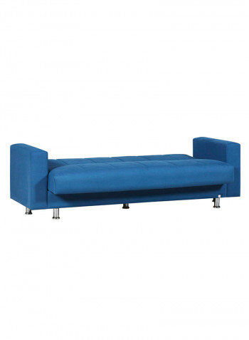 Three Seater Zeus Storage Sofa Bed With Printed Cushion Blue/Red/White