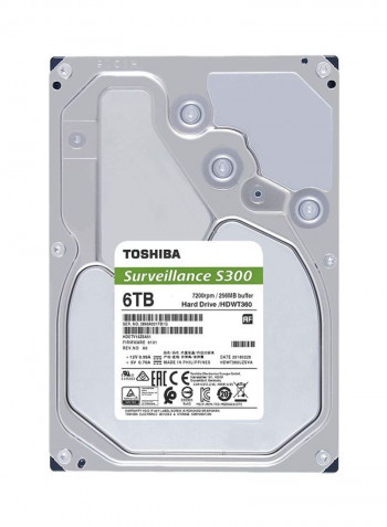 S300 Surveillance Hard Drive 6TB Silver/White