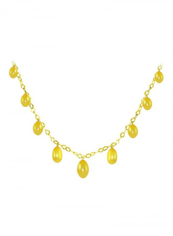18 Karat Gold Pearl Drops Necklace