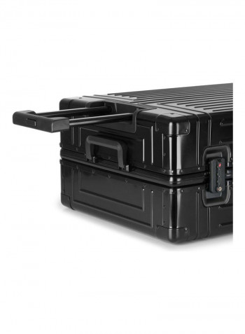Ultra-Light Expandable Spinner Wheels Hardside Luggage Trolley Black
