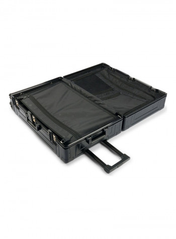 Ultra-Light Expandable Spinner Wheels Hardside Luggage Trolley Black