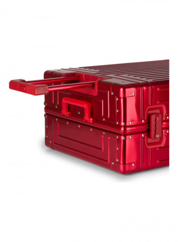 Ultra-Light Expandable Spinner Wheels Hardside Luggage Trolley Red