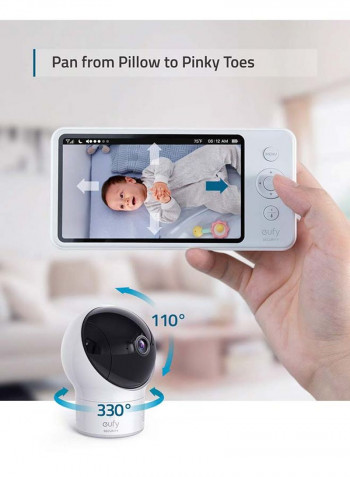 Baby Security Monitor Display With Camera White