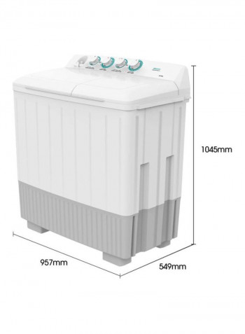 Twin Tub Washing Machine 14 KG 14 kg 220 W XPB140-SXC14 White/Grey