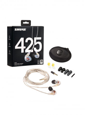 SE425 Sound Isolating Earphones With Dual High Definition MicroDrivers Clear
