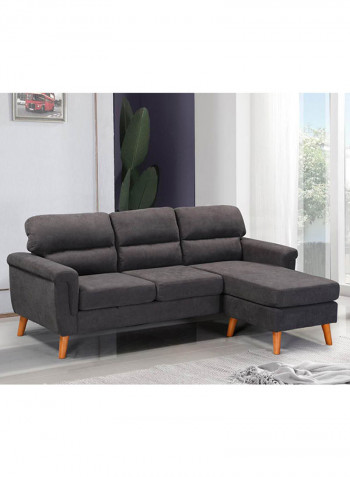 Sky Reversible Left Right Fabric Corner Sofa Grey 198x77x82cm