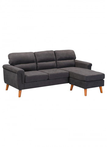 Sky Reversible Left Right Fabric Corner Sofa Grey 198x77x82cm