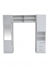 Bridge 4-Door Wardrobe White 230 x 208 x 44centimeter