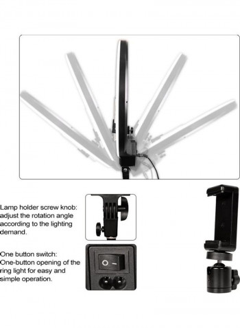 LED Tripod Mount Ring Light 16inch Black
