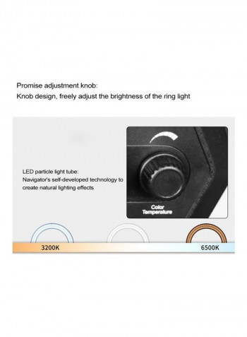 LED Tripod Mount Ring Light 16inch Black