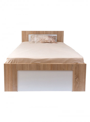 Boston Twin Storage Bed With 2 Drawers White/Beige 206x86x126cm