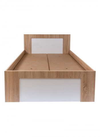 Boston Twin Storage Bed With 2 Drawers White/Beige 206x86x126cm