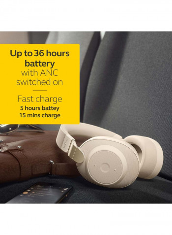 Elite 85h Over Ear Headphones with ANC and SmartSound Technology – Gold Beige