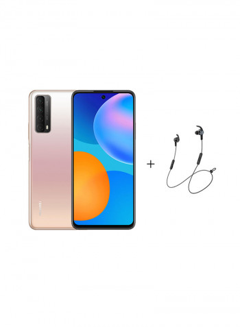 Y7A Dual SIM Blush Gold 4GB RAM 128GB 4G LTE With Huawei AM61 Headphones Lite