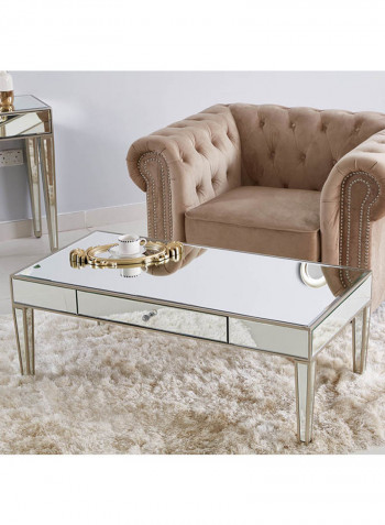 Mirage Coffee Table With Drawers Mirror Champagne
