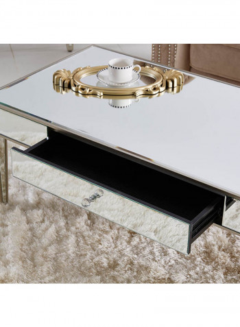 Mirage Coffee Table With Drawers Mirror Champagne
