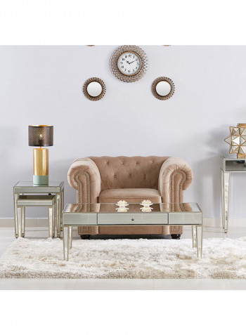 Mirage Coffee Table With Drawers Mirror Champagne