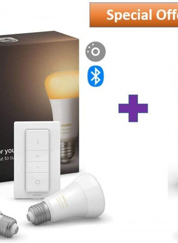 Hue White Ambiance Starter Kit + 1 White And Colour Ambiance Bulb Bundle Pack White 16.5x7.5x8.8cm