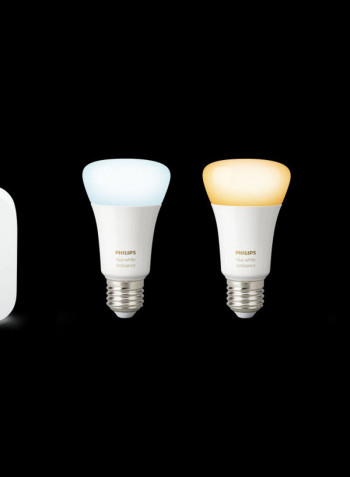 Hue White Ambiance Starter Kit + 1 White And Colour Ambiance Bulb Bundle Pack White 16.5x7.5x8.8cm