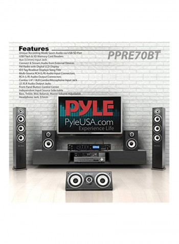 Pro Rack Mount Studio Pre-Amplifier PPRE70BT Black