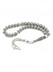 Oxidized Silver Prayer Beads