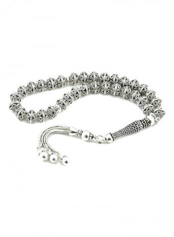 Oxidized Silver Prayer Beads