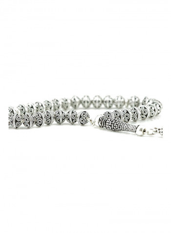 Oxidized Silver Prayer Beads