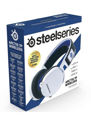 Arctis 7P Wireless Headset White/Black/Blue