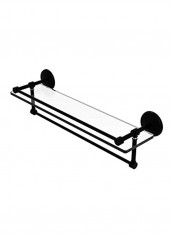 Towel Bar Glass Shelf Black 22inch reviews Towel Bar Glass Shelf Black 22inch