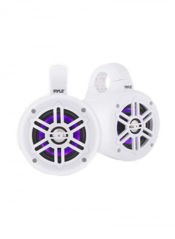 Dual Waterproof Marine Wakeboard Tower Speakers PLMRLEWB46W White/Blue/Black