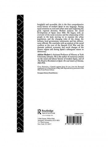 A Social History Of Modern Spain Hardcover