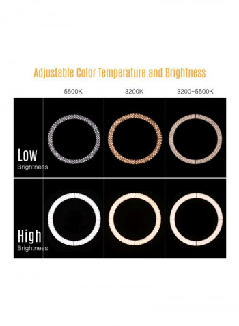 Professional LED Ring Shaped Selfie Light White
