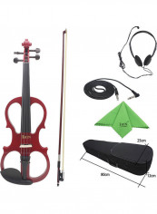 Wood Maple Electric Violin Fiddle with Ebony Fittings Cable and Headphone Case reviews Wood Maple Electric Violin Fiddle with Ebony Fittings Cable and Headphone Case