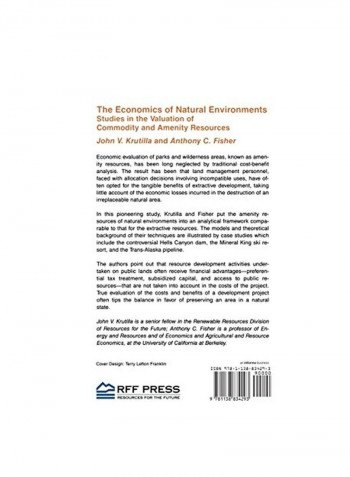 The Economics Of Natural Environments Hardcover