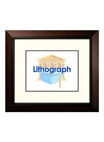 California State Fresno Legacy Alumnus Lithographic Photo With Frame Brown/Black 18x16inch