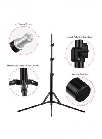 2-Piece LED Video Light Kit 9.1x7.9inch Black/White
