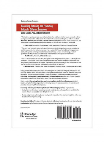 Recruiting, Retaining And Promoting Culturally Different Employees Hardcover
