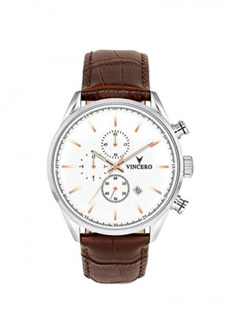Men's Leather Strap Chronograph Watch S-CHR-WHIG