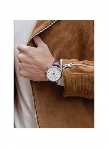 Men's Leather Strap Chronograph Watch S-CHR-WHIG