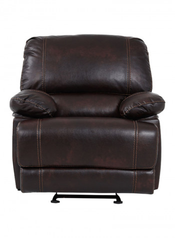 Glider 1-Seater Recliner Sofa Brown Standard