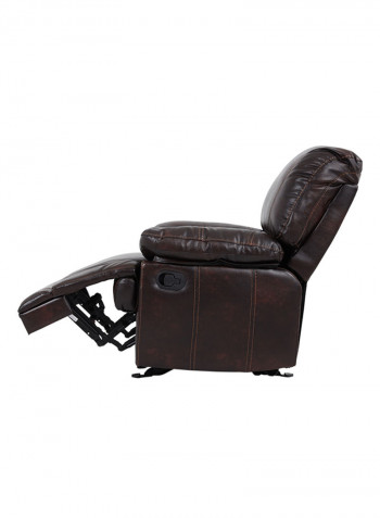 Glider 1-Seater Recliner Sofa Brown Standard