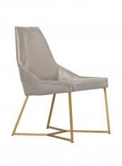 Madrid Dining Chair Grey/Gold 53x53x53centimeter
