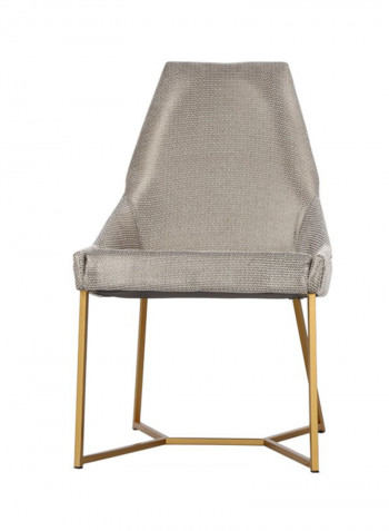 Madrid Dining Chair Grey/Gold 53x53x53centimeter