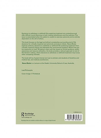Critically Impaired Infants And End Of Life Decision Making Paperback
