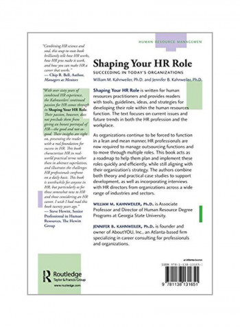 Shaping Your HR Role Hardcover