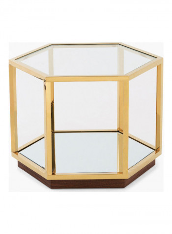 Jady Coffee Table Clear/Gold 52x60x45cm